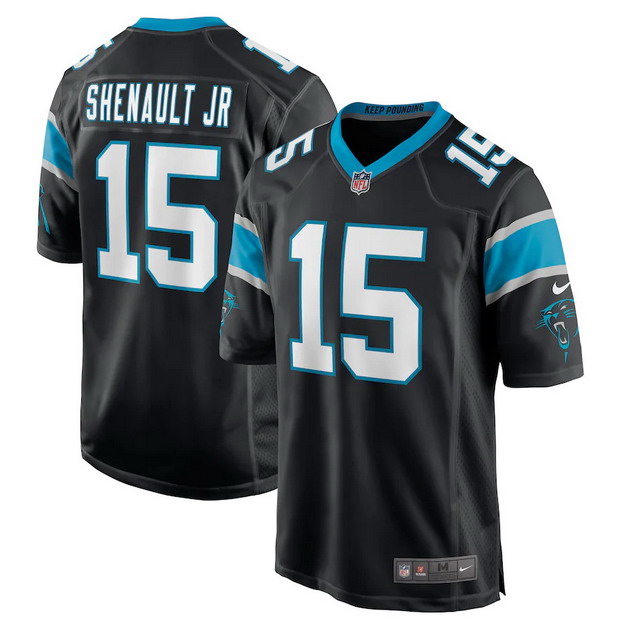 mens nike laviska shenault jr black carolina panthers game player jersey